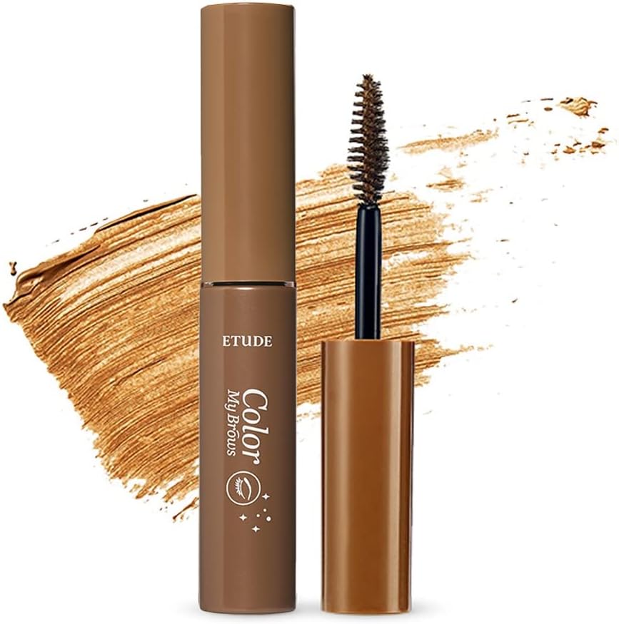 Color My Brows, Brow Mascara, 3D Natural Coloring, Beeswax & Carnauba Wax, Moisturizing Brow Care, Eyebrow tint, Soft Gel Texture, Korean Makeup, Beauty, Natural Brown (0.152 Fl Oz)