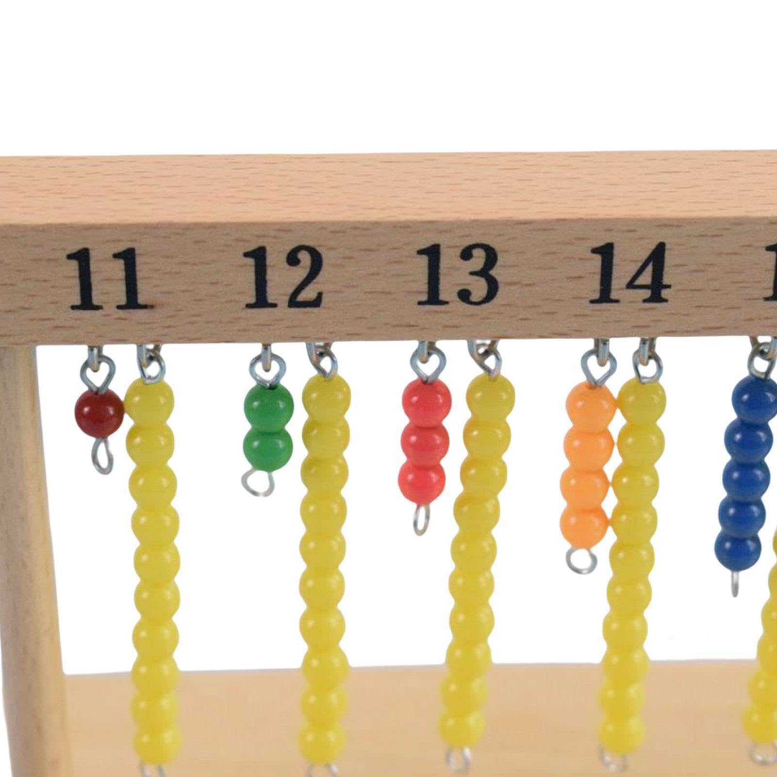 Generico Toy Bead Frame - Wooden Math Beads Learning Toy 29x13.5x14.1cm | Counting And Color Recognition Educational Toÿ for Kids Learning Use