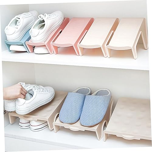 Miniatura 8 de Cabilock 4 bandejas de zapatos de doble capa para zapatos, organizador de zapatos de doble capa, 50% de espacio, ahorro de espacio, zapatero de