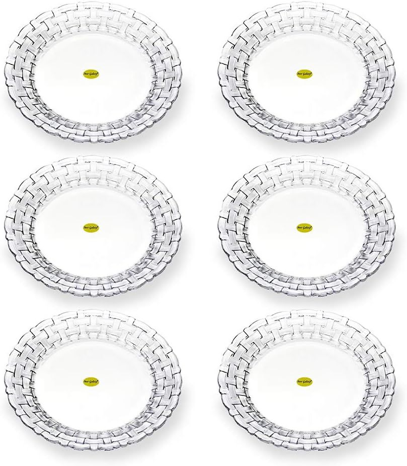 Star Galaxy, Crystalline Capri Design Glass Desert Plate - Set of 6, Ø 17cm