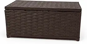 Baú Horizontal Caixa Cesto Organizador para Brinquedos 100lts 70x40x40 Fibra Sintética Marrom