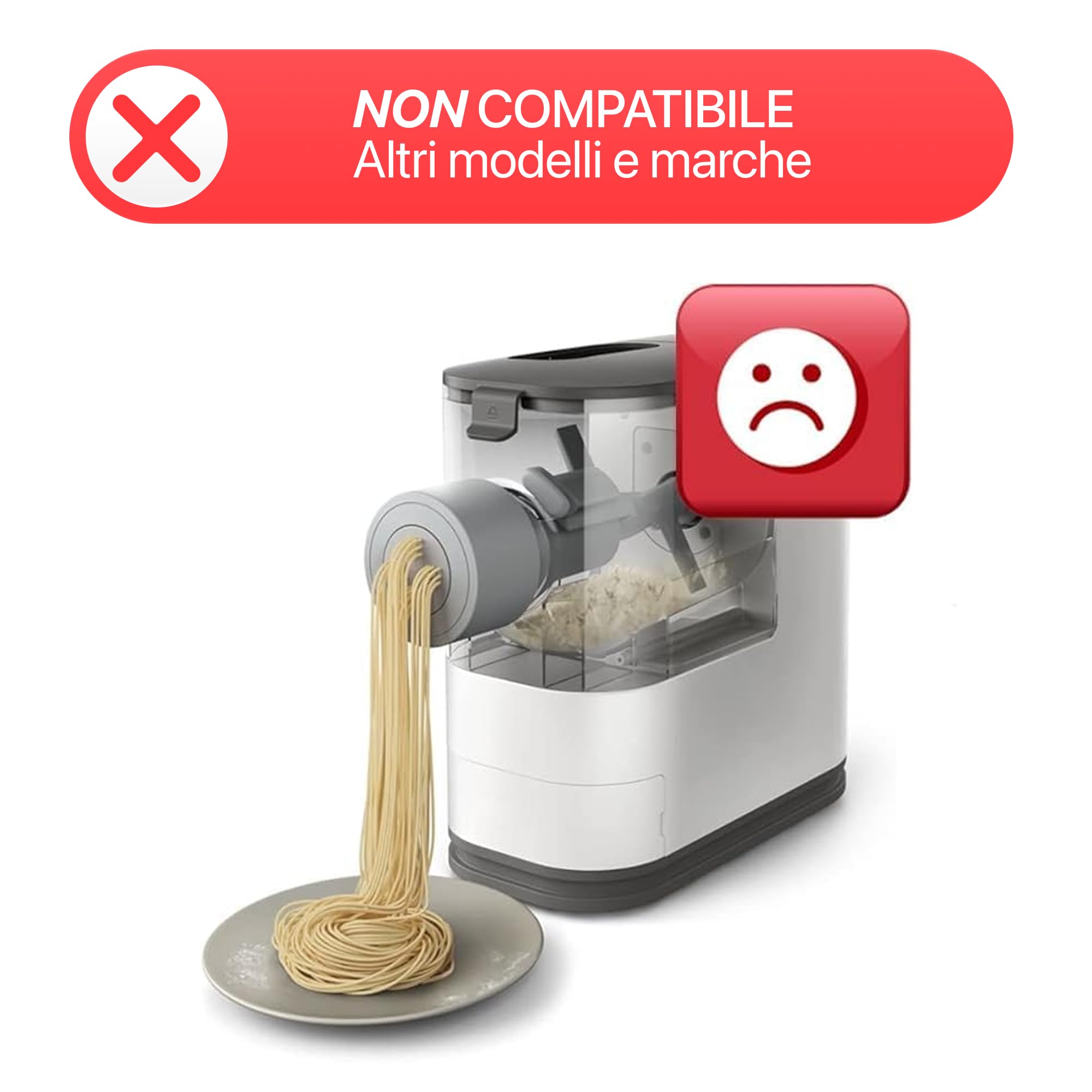 Pastidea - Trafila in POM per Fusilli A3 13mm Compatibile con Philips Pasta Maker Avance e Serie 7000