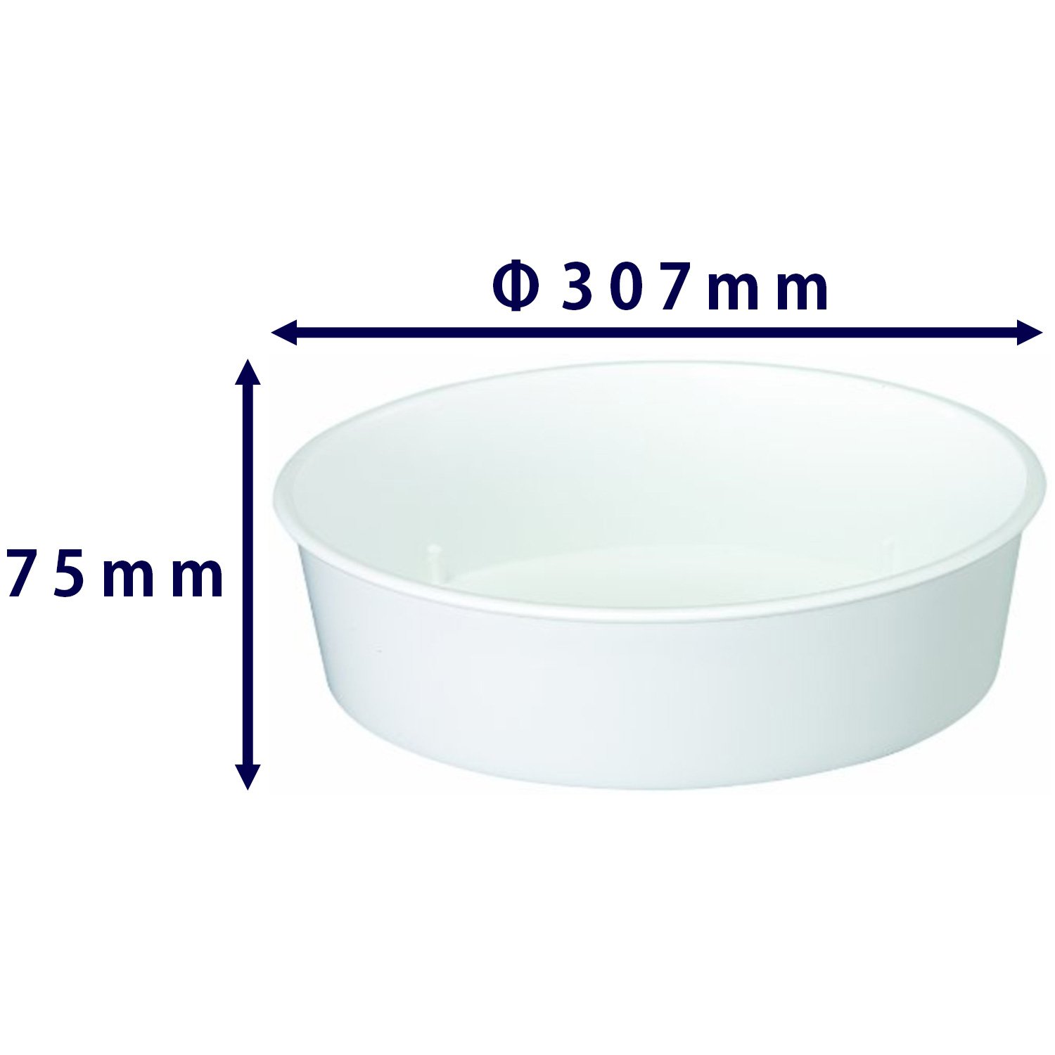 Amazon | 大和プラスチック 鉢皿 深皿 10号 φ307×H75 ホワイト | 受皿