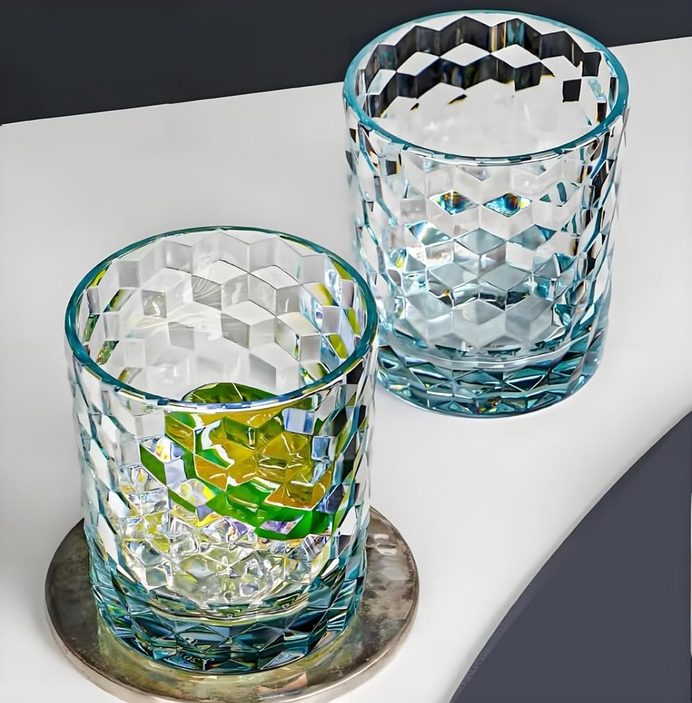 [Look like Glass] 8 Oz 6-Piece Unbreakable Drinking Glasses Tritan Plastic Tumblers Dishwasher Safe BPA Free Small Acrylic Juice Glasses for Kids Plastic Water Glasses (8 Oz 6 Pieces Light Blue)