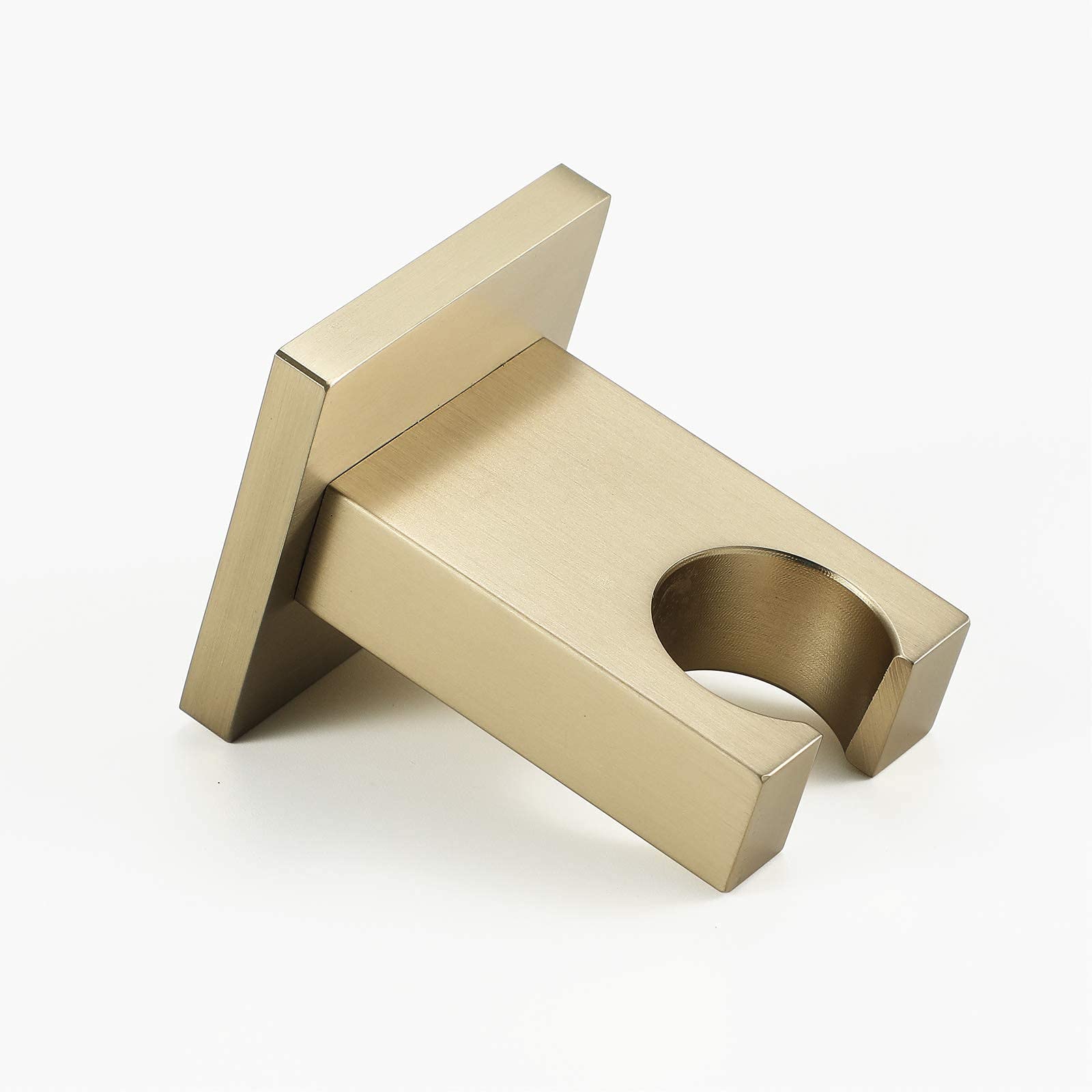 AKAZI Duschkopfhalter Messing Handbrausehalterung Wandmontage Duschhalterung Quadratischer Duschhalter Viele Farben sind erhältlich, Gebürstetes Gold (Brushed Gold)