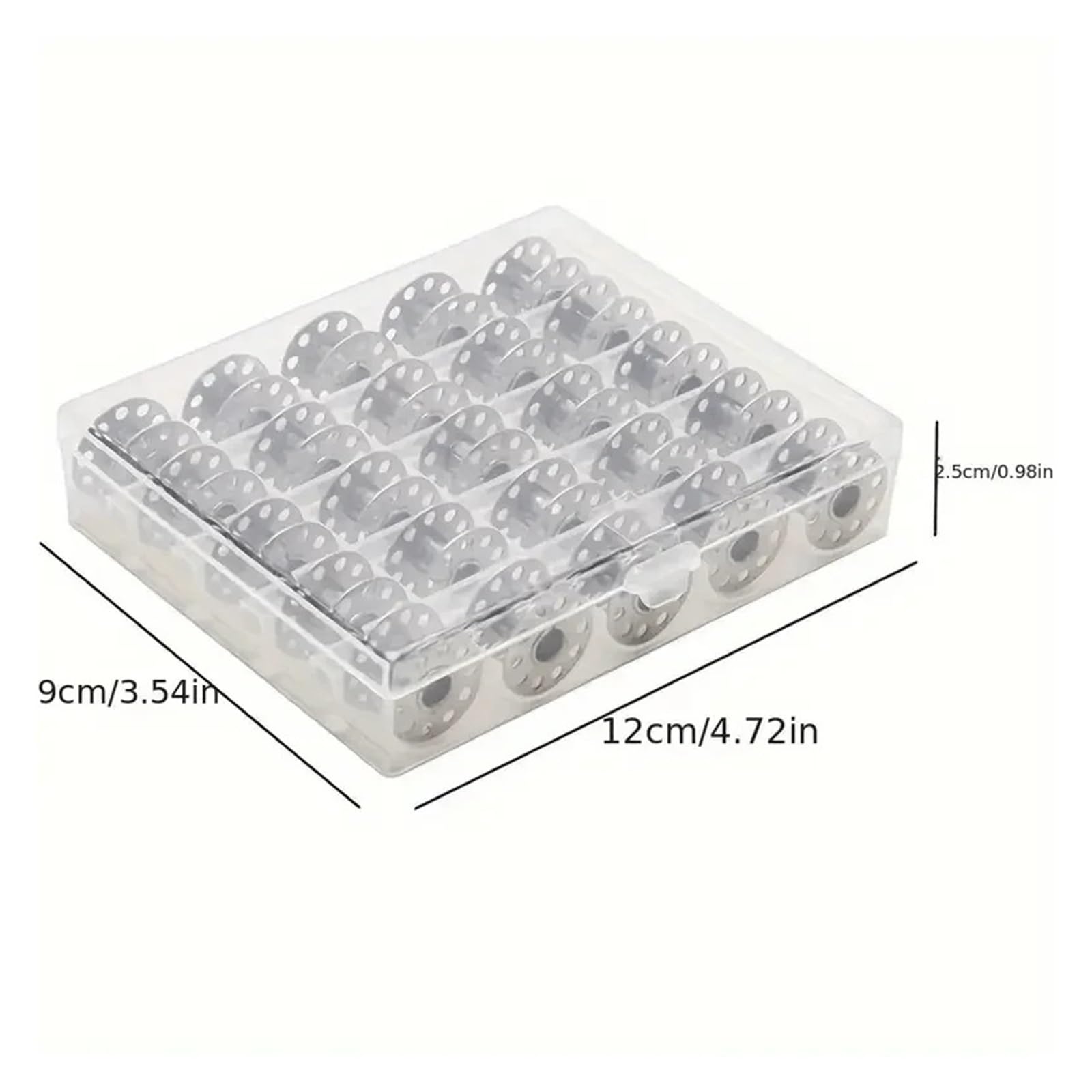 canillas maquina coser 25 bobinas de máquina coser acero inoxidable compatibles con máquinas industriales y domésticas para MáQuinas de Coser Industriales(4pcs25GSXHKong)