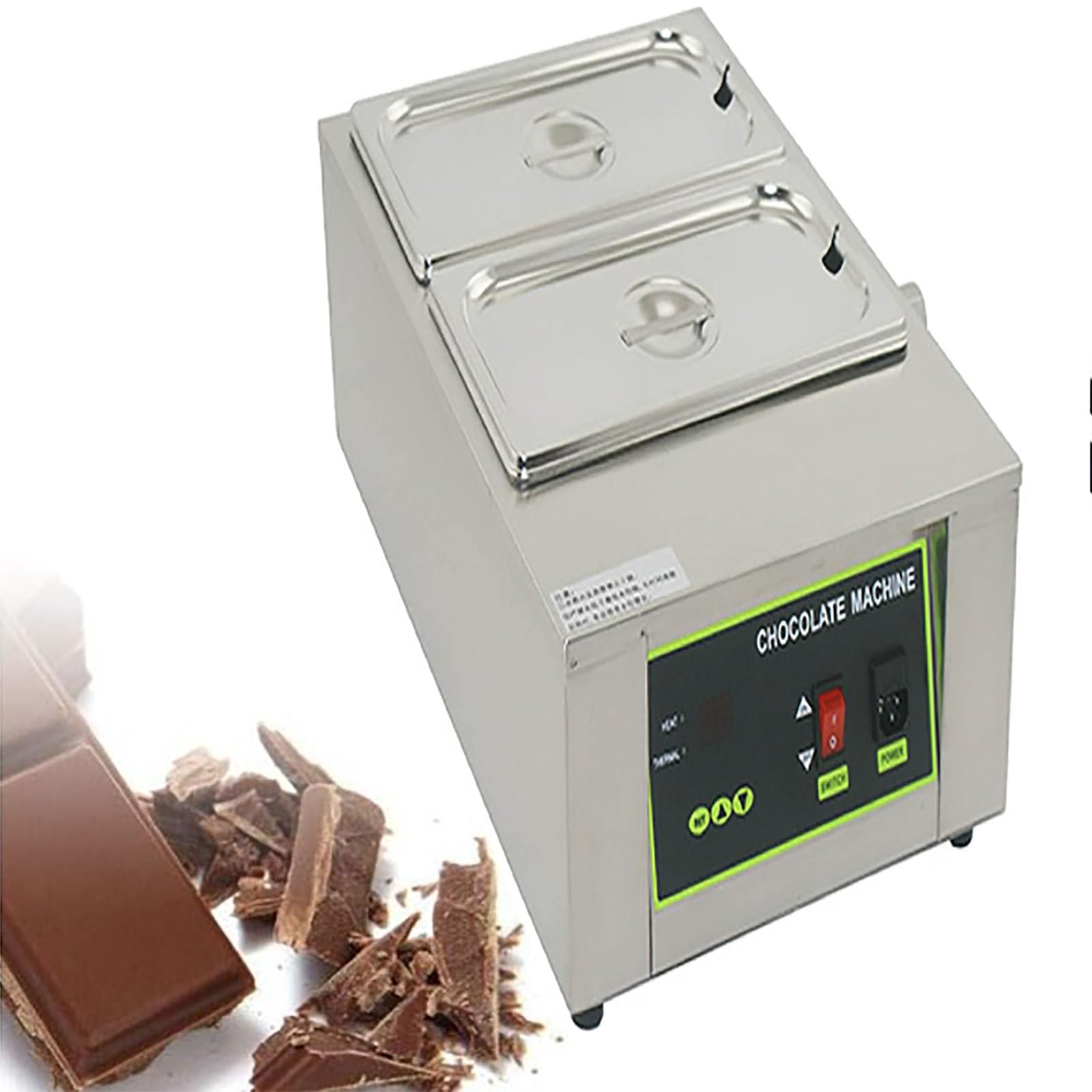 1000w Commercial Chocolate Melting Furnace, Chocolate Heating Melter, 0-95? Adjustable,Durable/Easy To Clean, For Melting And Heating Of Chocolate/Cake/Candle