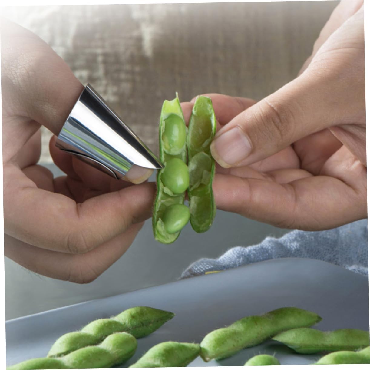 60pcs Stainless Steel Nail Cutting Covers Portable Finger Guards for Vegetable Easy to Use Protective Tool for Cutting and Shelling The Kitchen