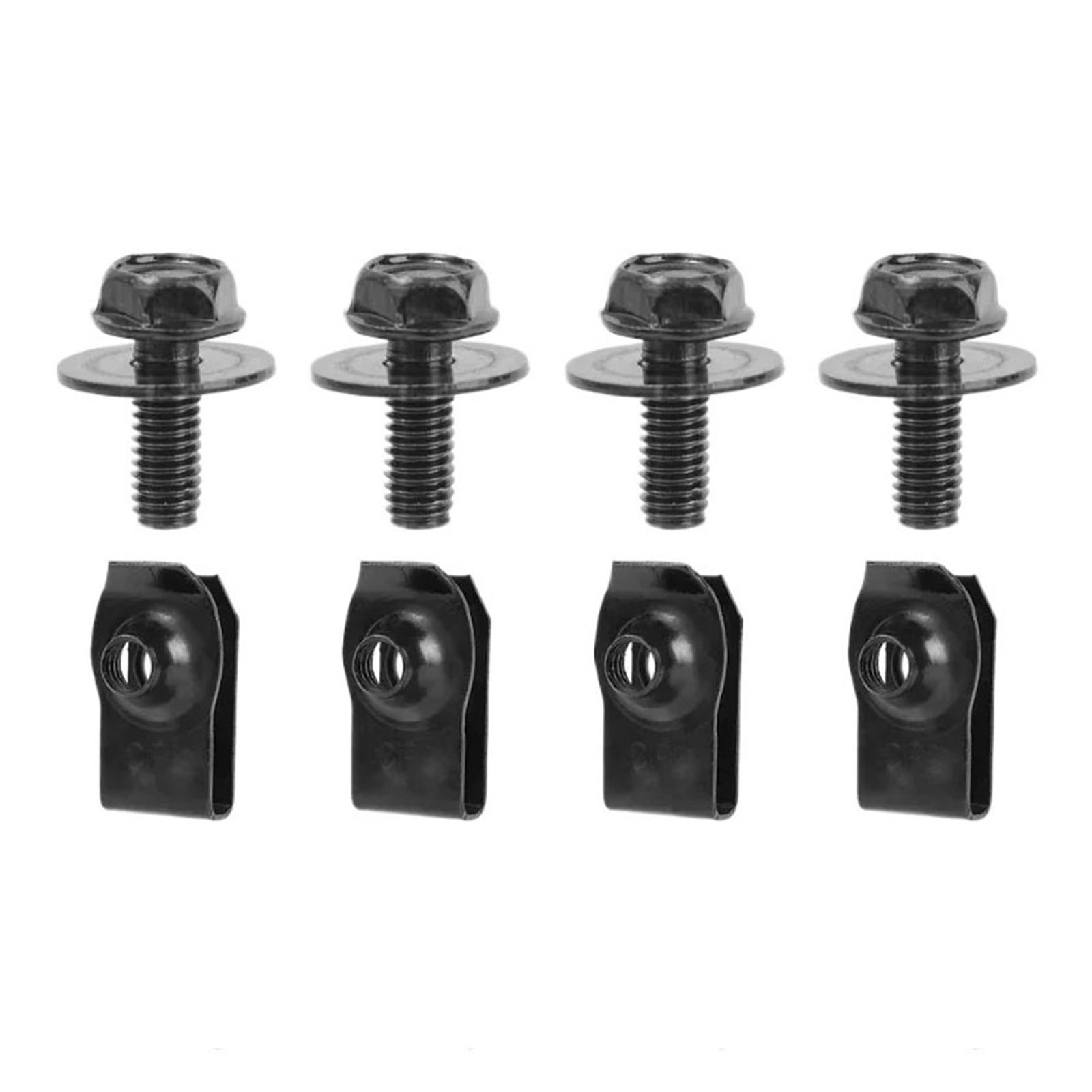 FDCSKINX 20pcs Car Body Bolts U-nut Clips Engine Cover Undertray Splash Shield Guard Bumper Fenders Liner Retainer Fastener Rivet Screws