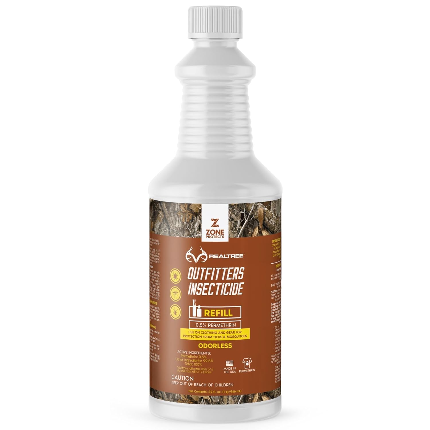 Zone Protects Realtree Permethrin Insectcide Refill, 32oz