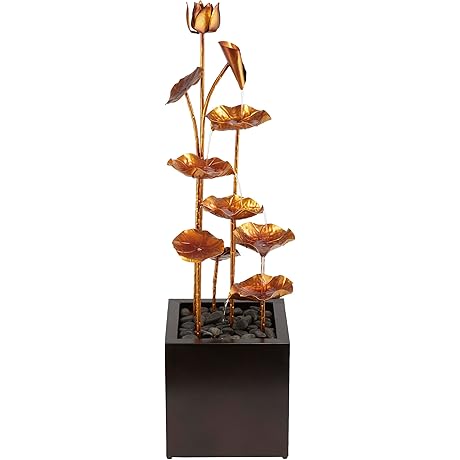 Alpine Corporation CPS192 Aged Patina Leaf Fountain: A Serene Oasis for Your Outdoor Haven