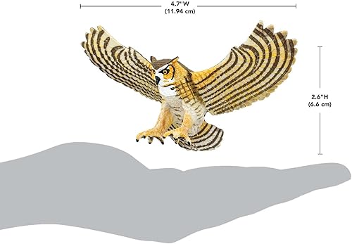 Miniatura 3 de Safari Ltd. Gran figura de búho cornudo, figura detallada de plástico de 5.5 pulgadas, divertido juguete educativo para niños, niñas y niños a