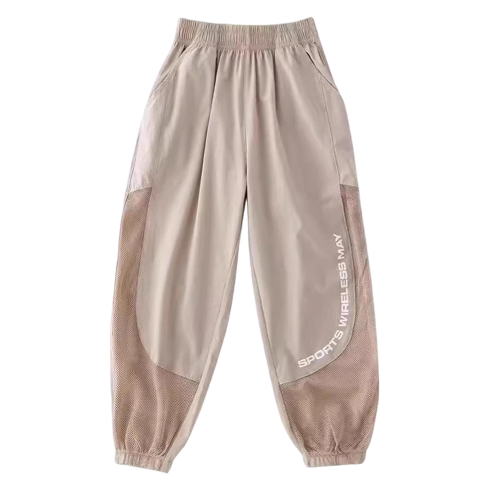 Genérico Pantalones Deportivos Casuales Infantiles con puños elásticos en los Tobillos, cómodos y prácticos para Jugar Espacios Exteriores