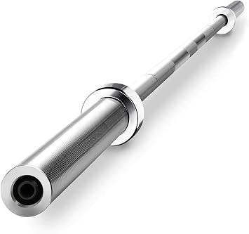 SimpleL Olympic Training Barbell Bar, Super Curl Bar 4Ft/4.9Ft/7.2Ft with Copper Sleeve Multifunctional Barbell for Home Gym Weightlifting and Power Lifting