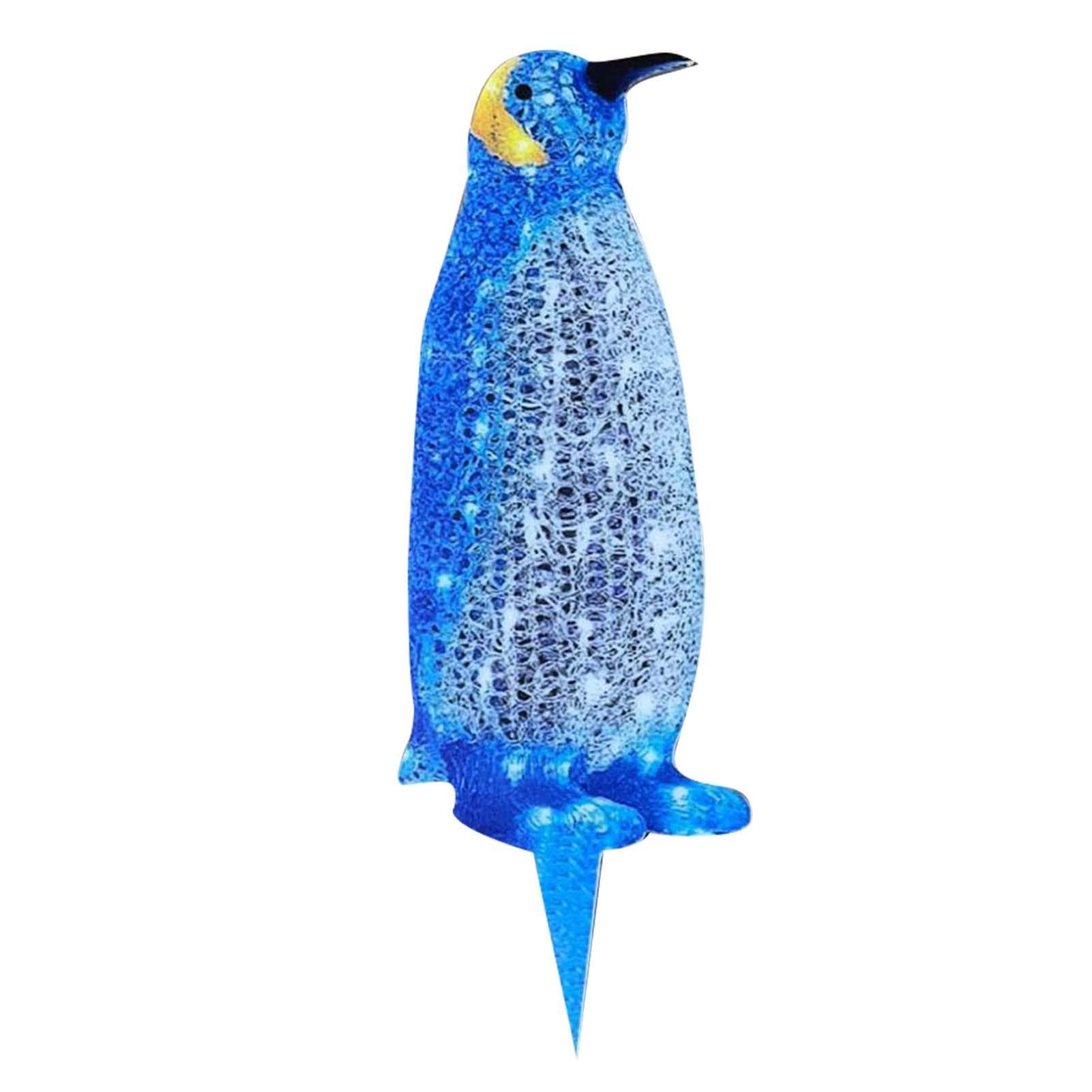 Penguin Light Up Ornaments Lawn Lights Acrylic Penguin Statue With LED Light, Garden Villa Decoration Ground Plug Lights Light Up Penguins Decorations - Weatherproof Figurine For Outdoor Indoor Decor