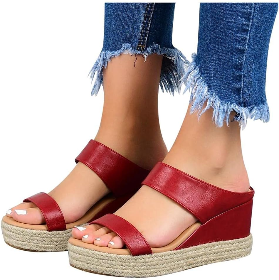 FABIURT Dress Sandals for Women, Womens Wedge Sandals Wide Width