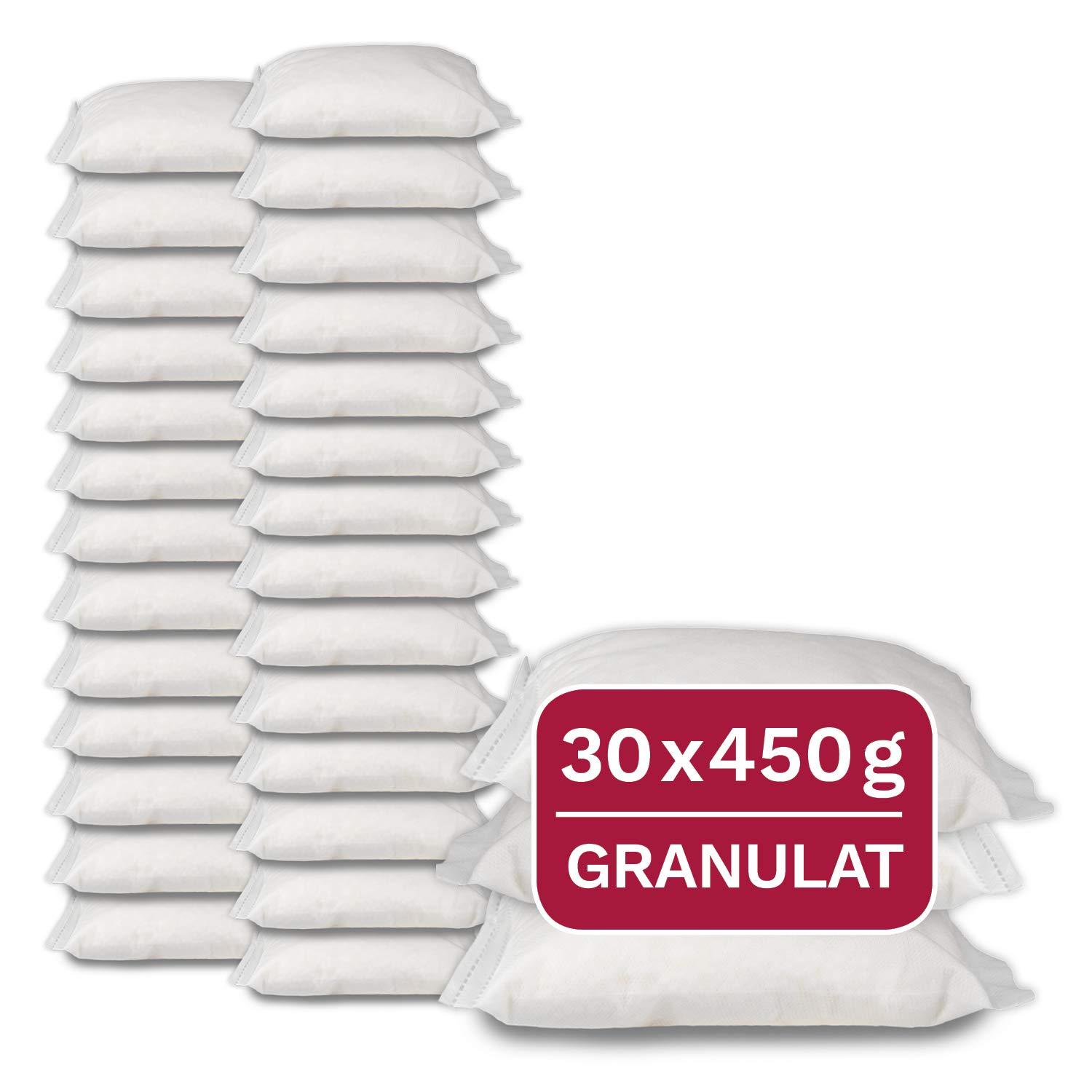 30 x 450 g Universal Luftentfeuchter Nachfüllpack Granulat in Vliesbeuteln | Luftentfeuchter Granulat geeignet für gängige Raumentfeuchter