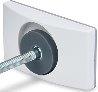 Wall Nanny - Baby Gate Wall Protector (Made in USA) Protect Walls from Pet Gates & Dog Gates - No Safety Hazard on Spindles - for Child Pressure Mounted Baby Gate for Stairs Cup Guard - White, 4 Pack