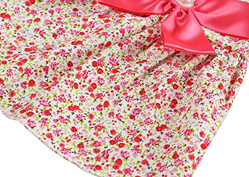MSNFOASM Sweet Puppy Dog Dress,Cute Princess Cat Dresses Dog Skirt for Small Girl Dogs (Light Pink,M) - Image 4