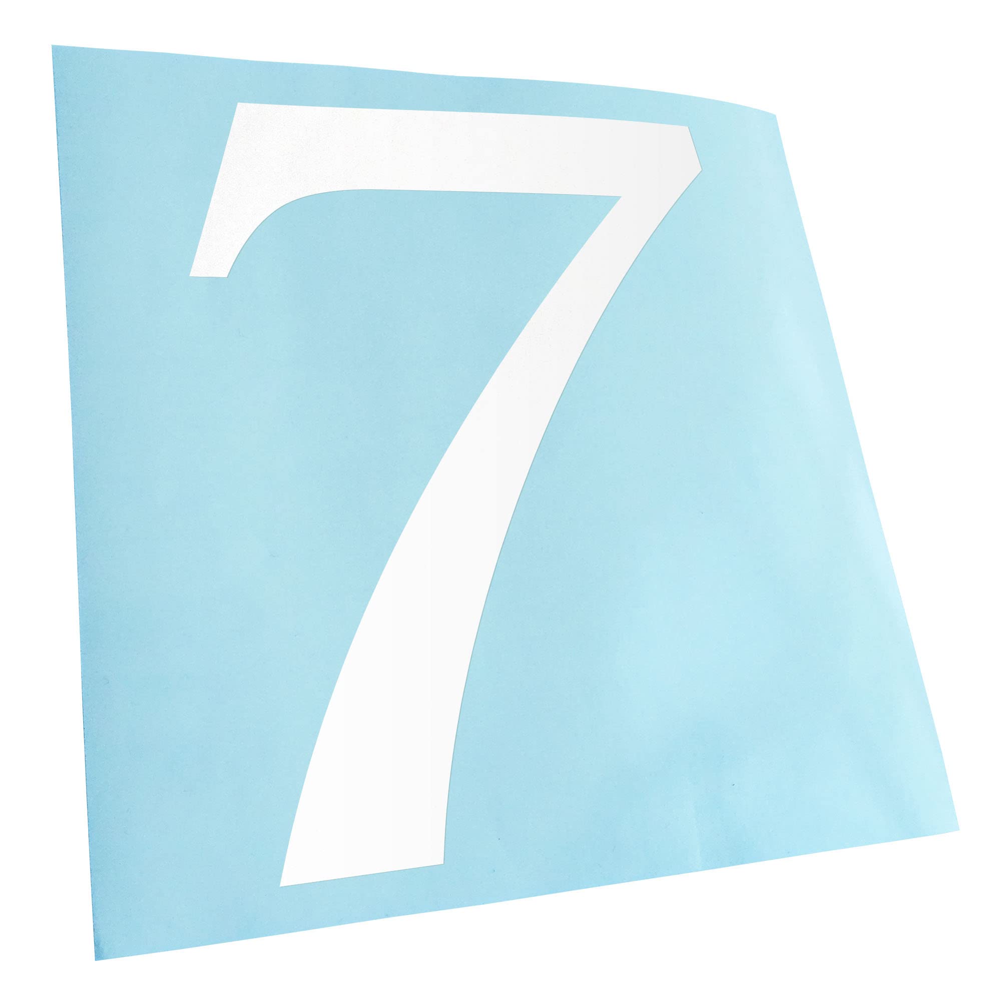 Kiwistar - Car Sticker - White - 24 x 19 cm Number 7 - Number Numbers - Rear Window Car Sticker Weatherproof for Car Truck Moped Truck - Sticker Exterior Self-Adhesive Tuning Accessories for Window