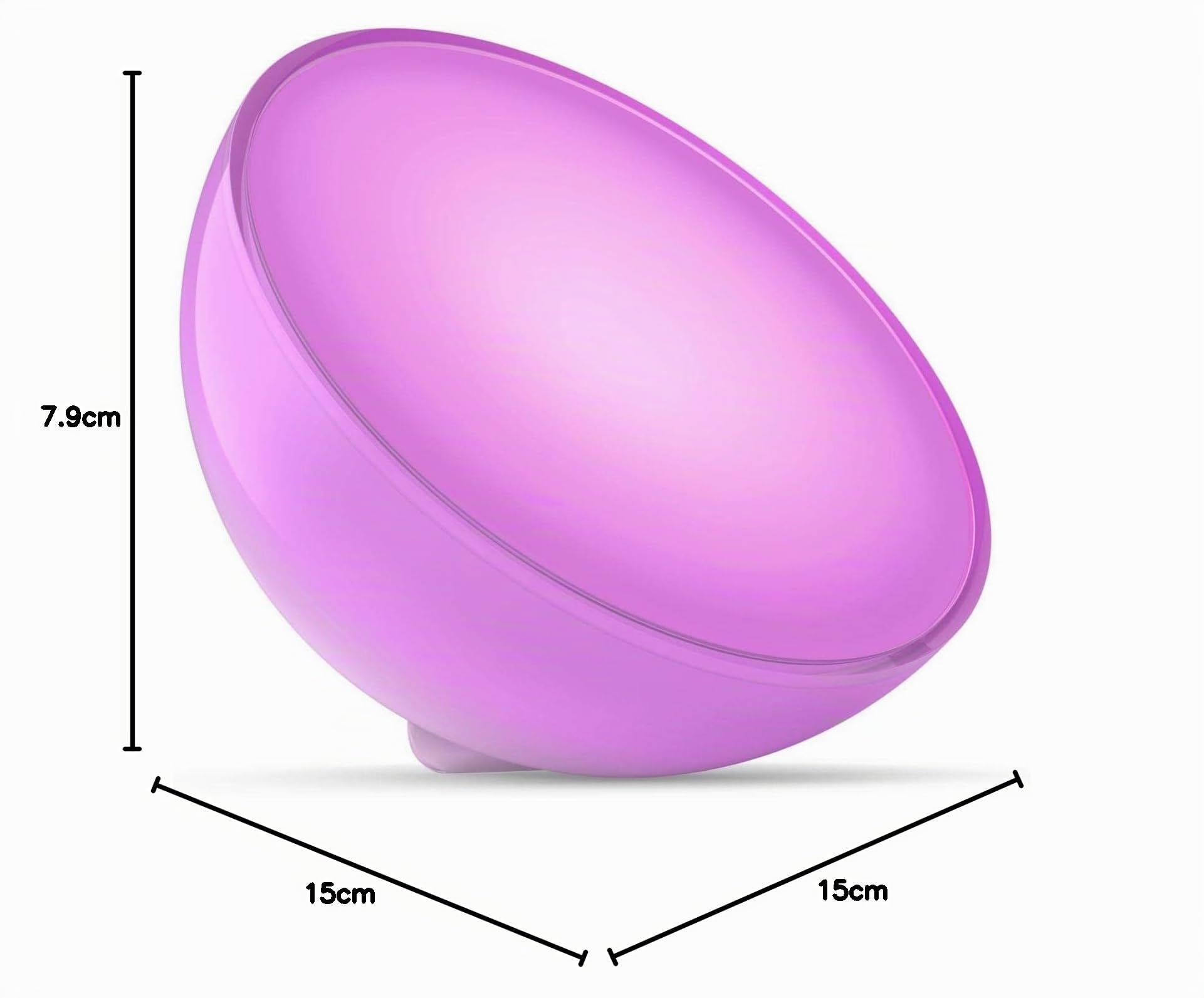 Philips Hue White and Color Ambiance, Lampada Portatile Smart Hue Go, Bluetooth, Dimmerabile, 6W, Bianco