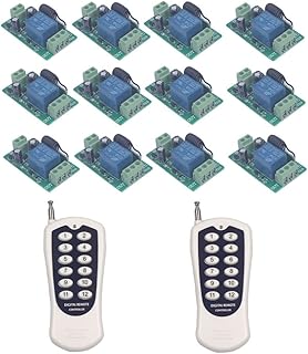 12V 1CH Channel 12-Way Wireless RF 12-Key Remote Control Switch Transmitter+12 Receiver 12V Relay Module 315/433MHz - (Color: 433MHz)