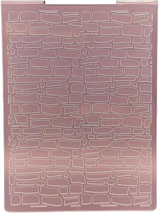 Plastic Embossing Folder A6 Size Simulated Bricks Pattern Paper Crafts Plastic Textured Impressions for Card Making Scrapbooking