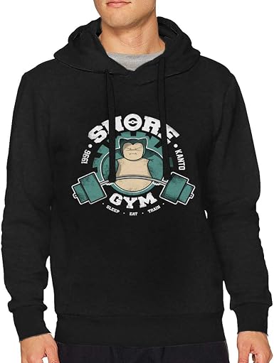 Amazon.com: ThomLarryCA Snorlax Gym Sudaderas para hombre algodón camisa  negro, Negro, L : Ropa, Zapatos y Joyería