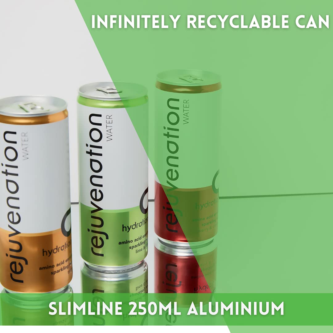 Rejuvenation Water Recovery Hydration Drink Sparkling Water, Natural Fruit Juices, Hydrating