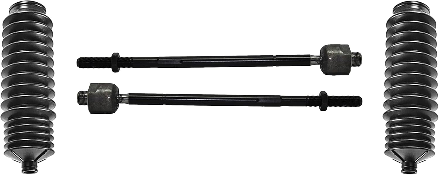 4 Pc Suspension Kit Inner Tie Rod Ends, Bellow Boots EV260 RPB075=K6472 Compatible with 2001-2009 Pontiac Aztek Chevrolet Uplander - PartsW