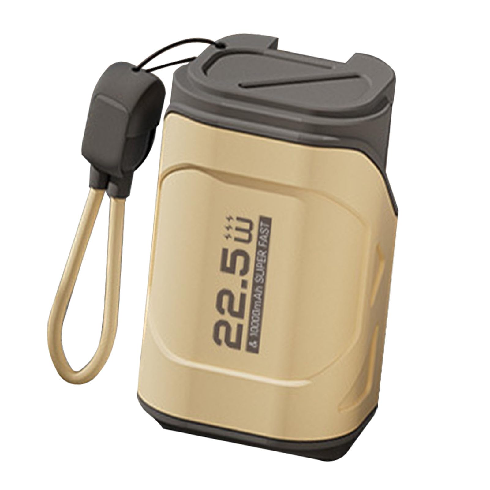 Power Bank a Ricarica Rapida da 10000 MAh con Caricatore Portatile da Viaggio Compatto con Presa a Muro CA per Dispositivi IOS (Giallo)