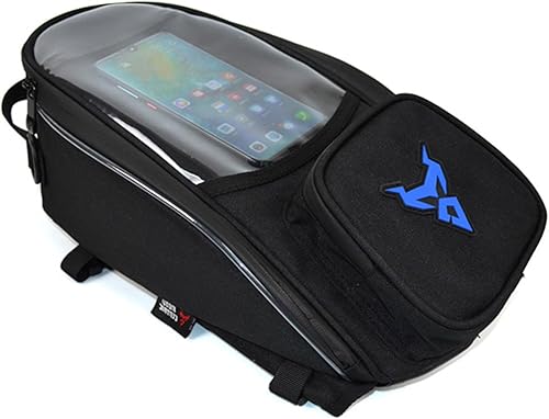 Bolsa de tanque de motocicleta magnética, soporte para teléfono alforja, impermeable pantalla táctil bolsa para teléfono bicicletas, mochila de