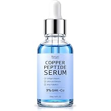 Copper Peptides Serum for Face with 3% GHK-Cu & Hyaluronic Acid, Anti-Aging Serum for Fine Lines, Firming, Skin Elasticity & Hydration, 1 Fl Oz
