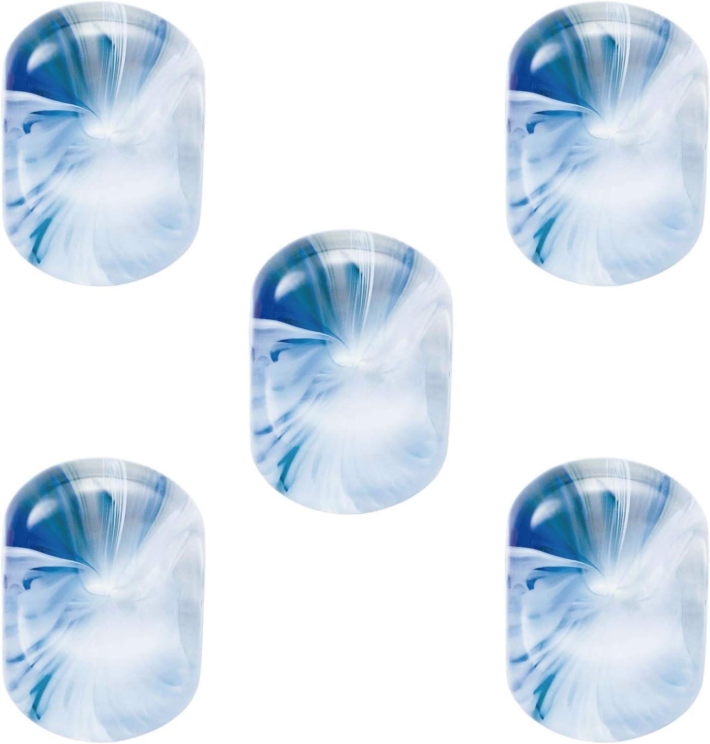 ADERIA Tsugaru Vidro F-71773 Chopsticks Rest, Diameter 1.2 x Height 0.5 inches (3 x 1.2 cm), Sea Color Blister Chopsticks Rest, Pack of 5, Made in Japan