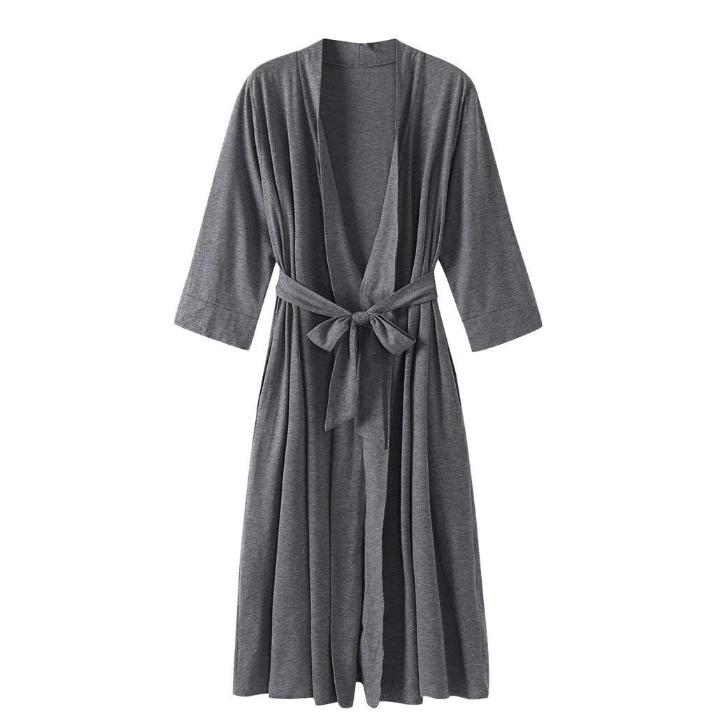 Szara suknia kimono damska szata kimono bielizna nocna seksowna Mini bielizna nocna koszula nocna wygodna dorywczo miękka suknia ślubna (BS)