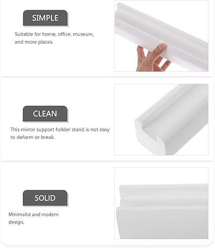 Miniatura 3 de Uonlytech Soporte de espejo de cuerpo completo de madera para espejo de cuerpo completo, soporte de pie para el hogar, 11.8 x 3.1 in