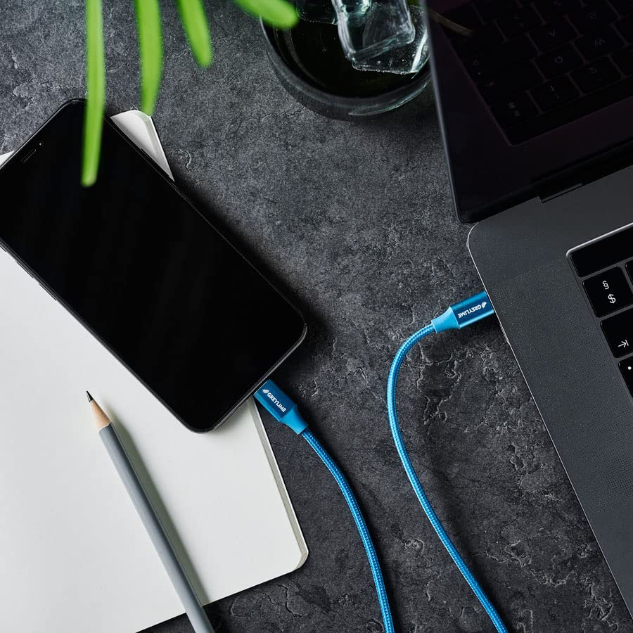 GreyLime USB-C to USB-C Braided Cable Blue 1 m / 3.3 ft, 1 metre - Image 3