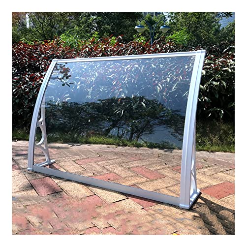 Auvent de porte d'entrée contre la pluie et la neige avec feuille solide en polycarbonate