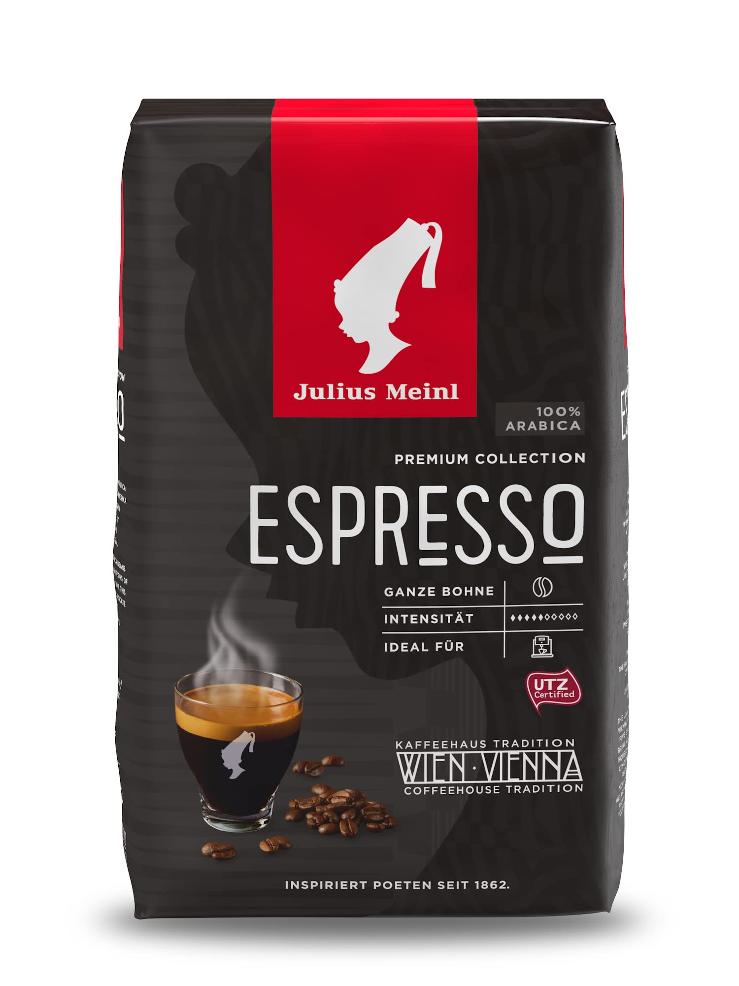 JULIUS MEINL Premium Espresso UTZ - whole beans one pack of 500g