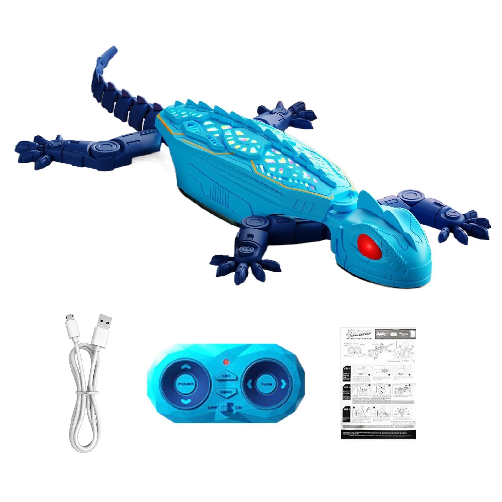 Juguete de gecko para trepar a la pared, diseño con ojos LED