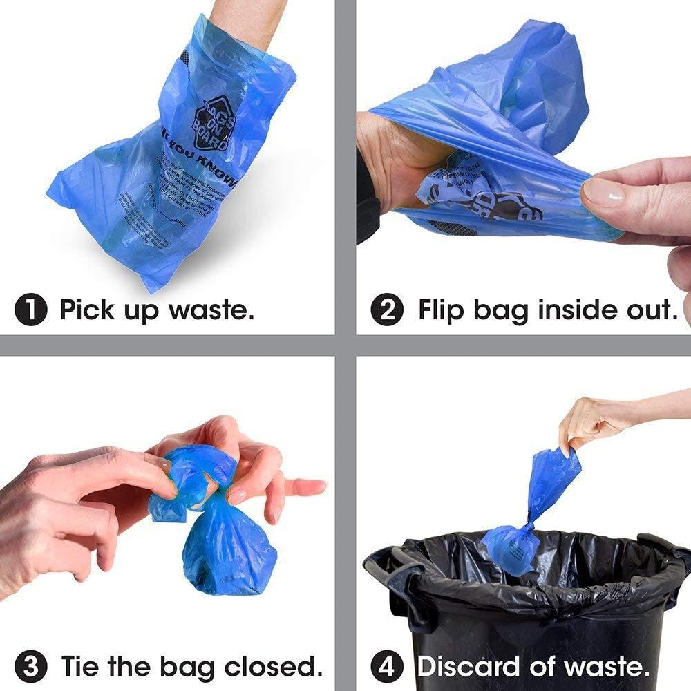 Bags on Board BOB - Dog Poo Strong Leak Proof Dog Waste Blue 140bags 10×14