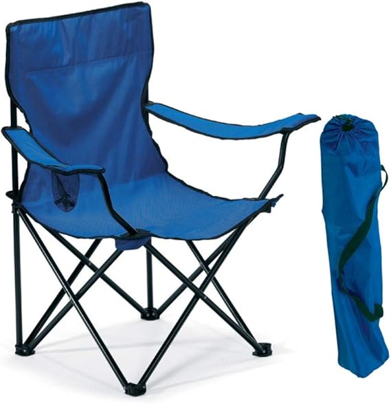 Publiclick Silla Plegable Camping Cuerpo de Metal Tubular. En ...