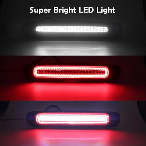 Miniatura 5 de Tercera luz de freno LED compatible con Silverado Sierra 2007-2013 1500 2500 3500 1500HD 2500HD 3500HD 3 luz de freno, luz de freno central trasera,