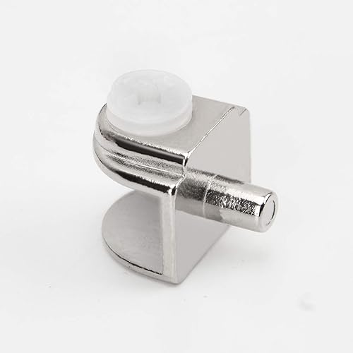 Miniatura 3 de 12 soportes de estante de vidrio ajustables de aleación de zinc soporte de clip de abrazadera de vidrio con pasador para 0.197-0.354 in de grosor