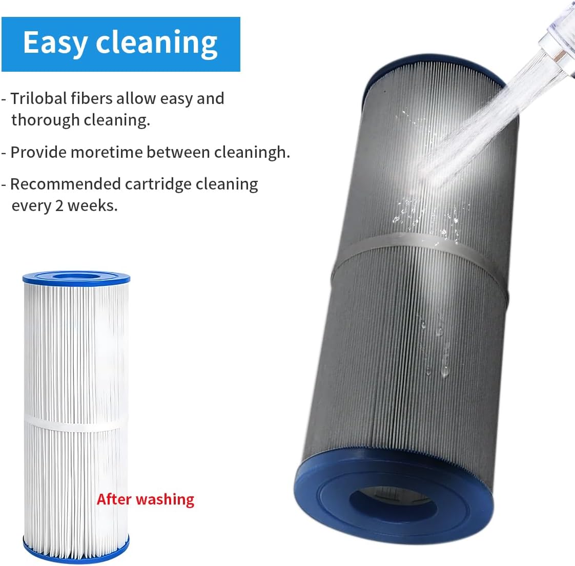 WuYan 2pcs Replacement Spa Filter for Pleatco PRB50-IN,373045, 03FIL1600,C-4950,J210/J220/J235/ J245/J275,5X13 Hot Tub Filter