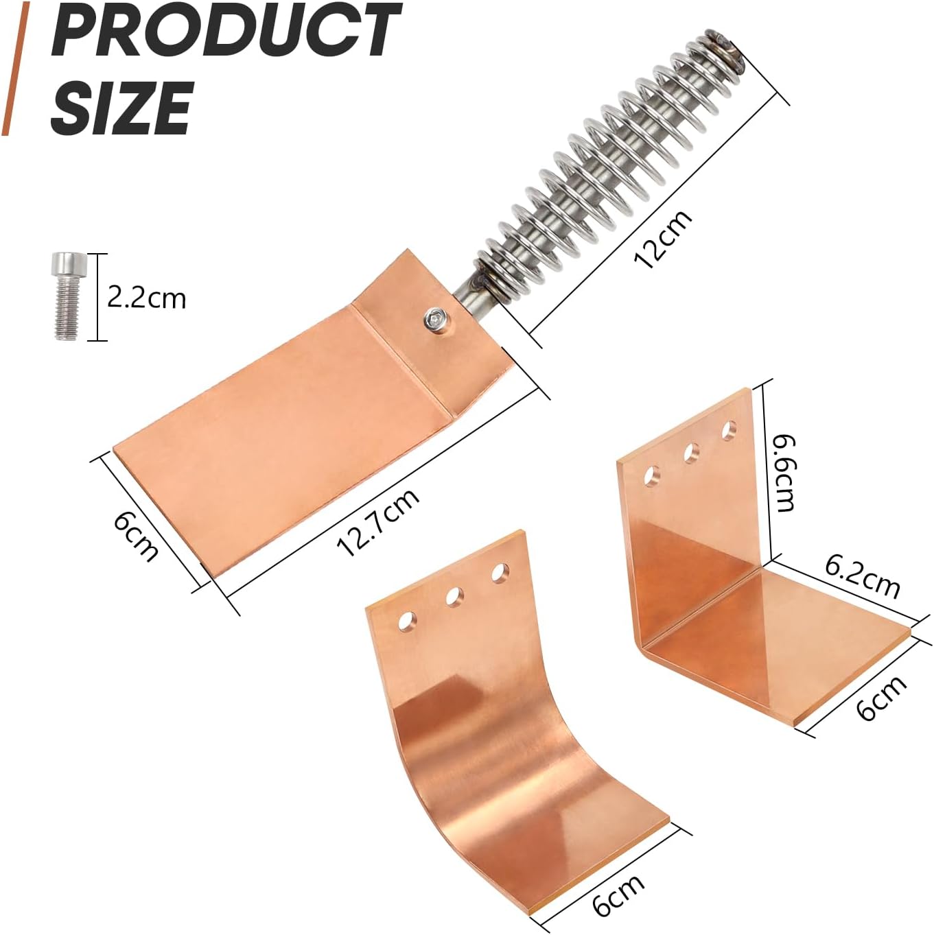 Welding Spoon Copper Welding Spoon Welders Helper 3mm Thick,3 Plate Set, Flat/Curved/Angle Copper Paddle Backer