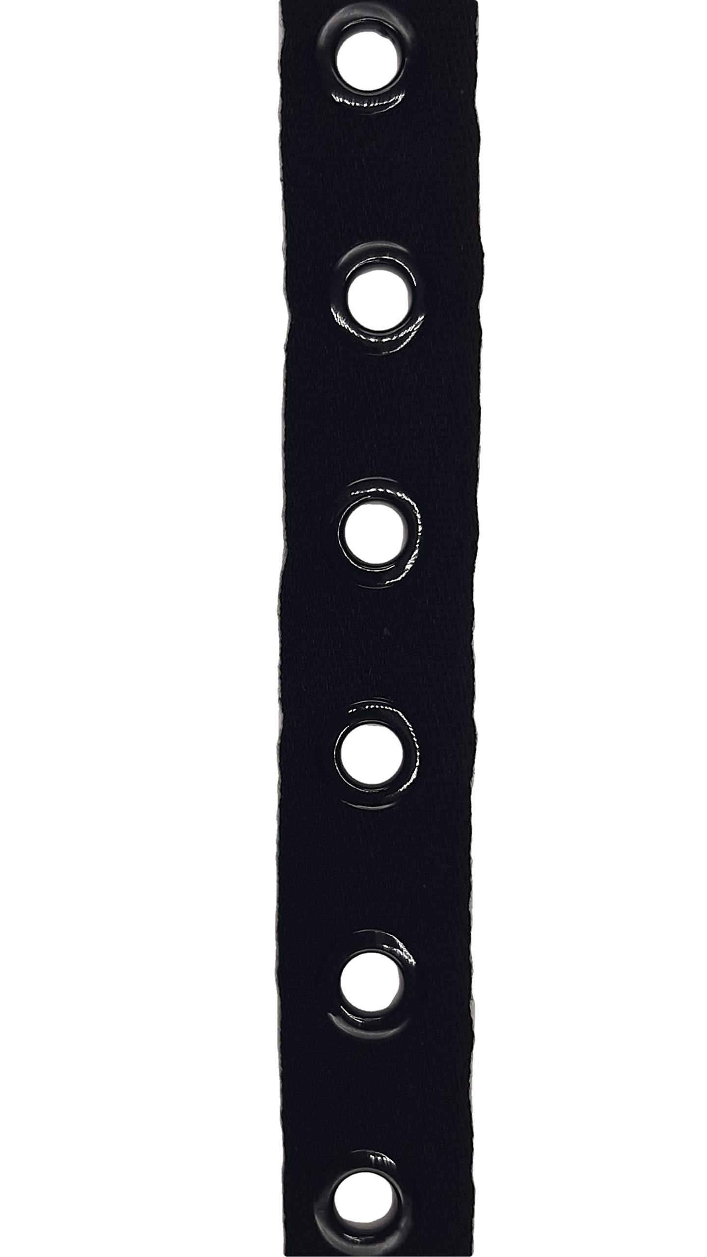Beyond Trim Eyelet Twill Tape - 100% Cotton 1 Inch Nickel Metal Grommet Lace Up Sewing Crafts DIY Black/Black 5 YD - AL27D