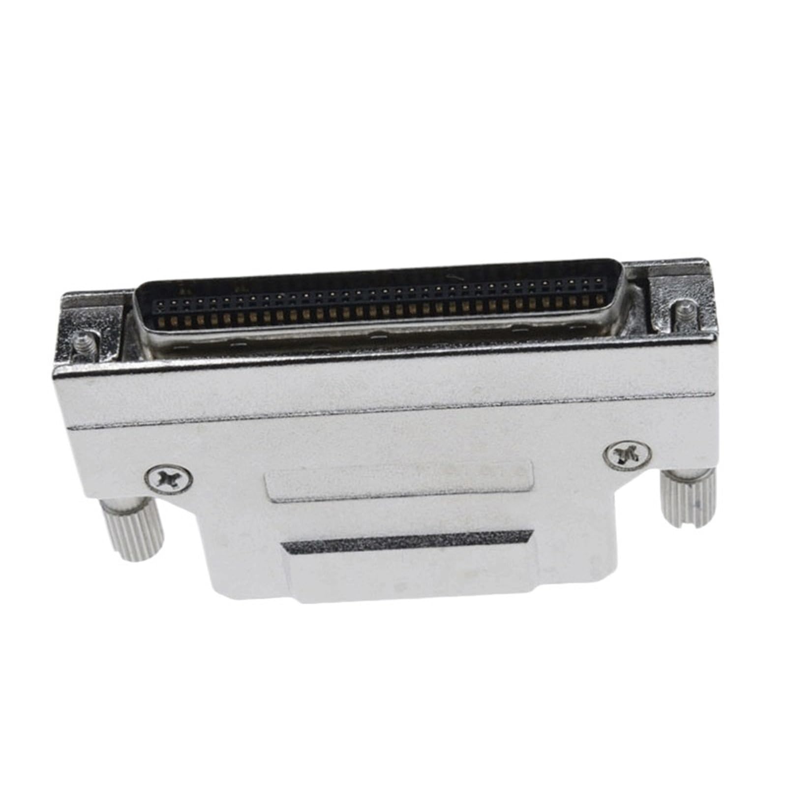 Conector SCSI 68 pines macho con carcasa de hierro que evita interferencias en soldadura
