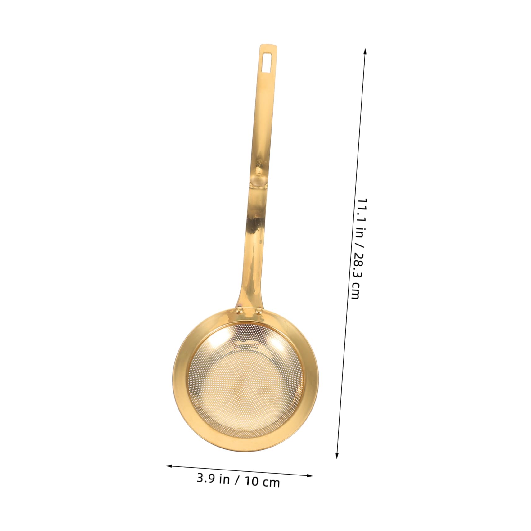 STOBAZA Stainless Steel Fine Mesh Skimmer Spoon Oil Strainer for Cooking Hot Pot Grease Removal Essential Kitchen Tool for Skimming Filtering