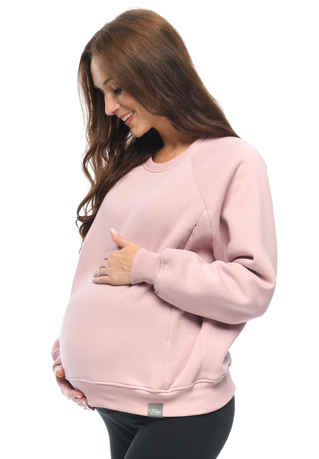 MijaCulture Jersey de maternidad 2 en 1 y jersey de maternidad Olivia M019 (DE/NL/SE/PL, alfanumérico, L, XL, regular, rosa)